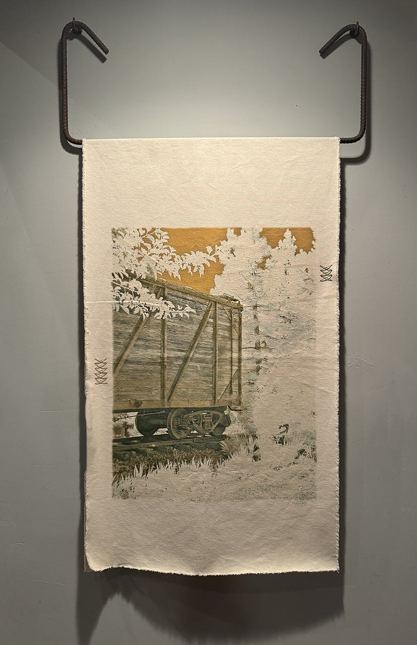 Print and Stitch on Canvas Train Car