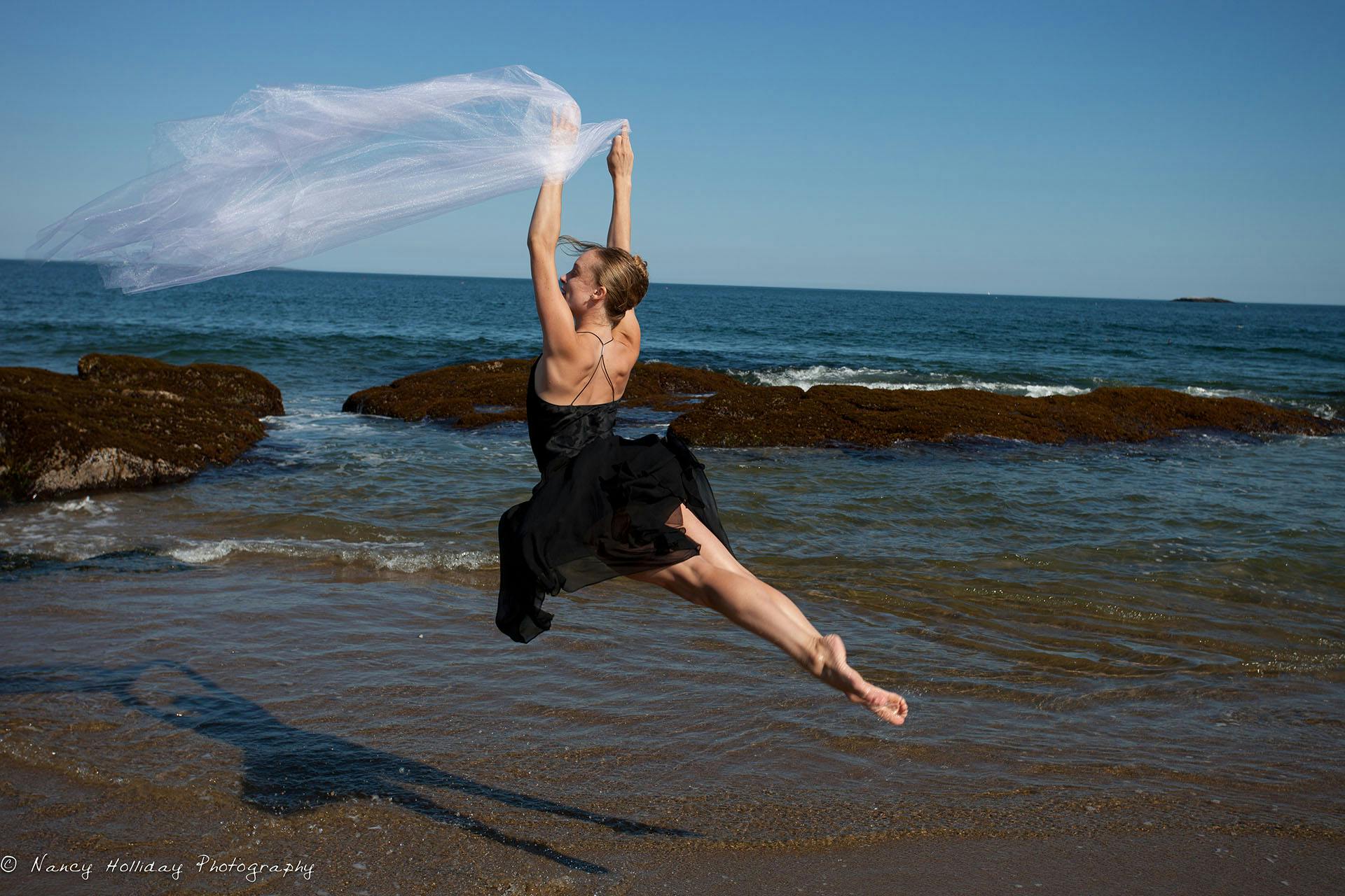 Ballerina On the Beach Portland, MA