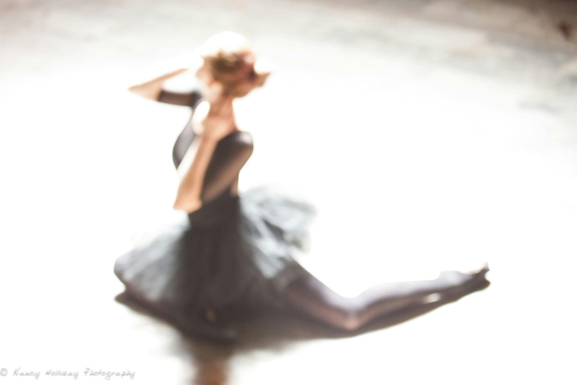 Ballerina Sitting Ethereal Pause Oakland Train Station CA