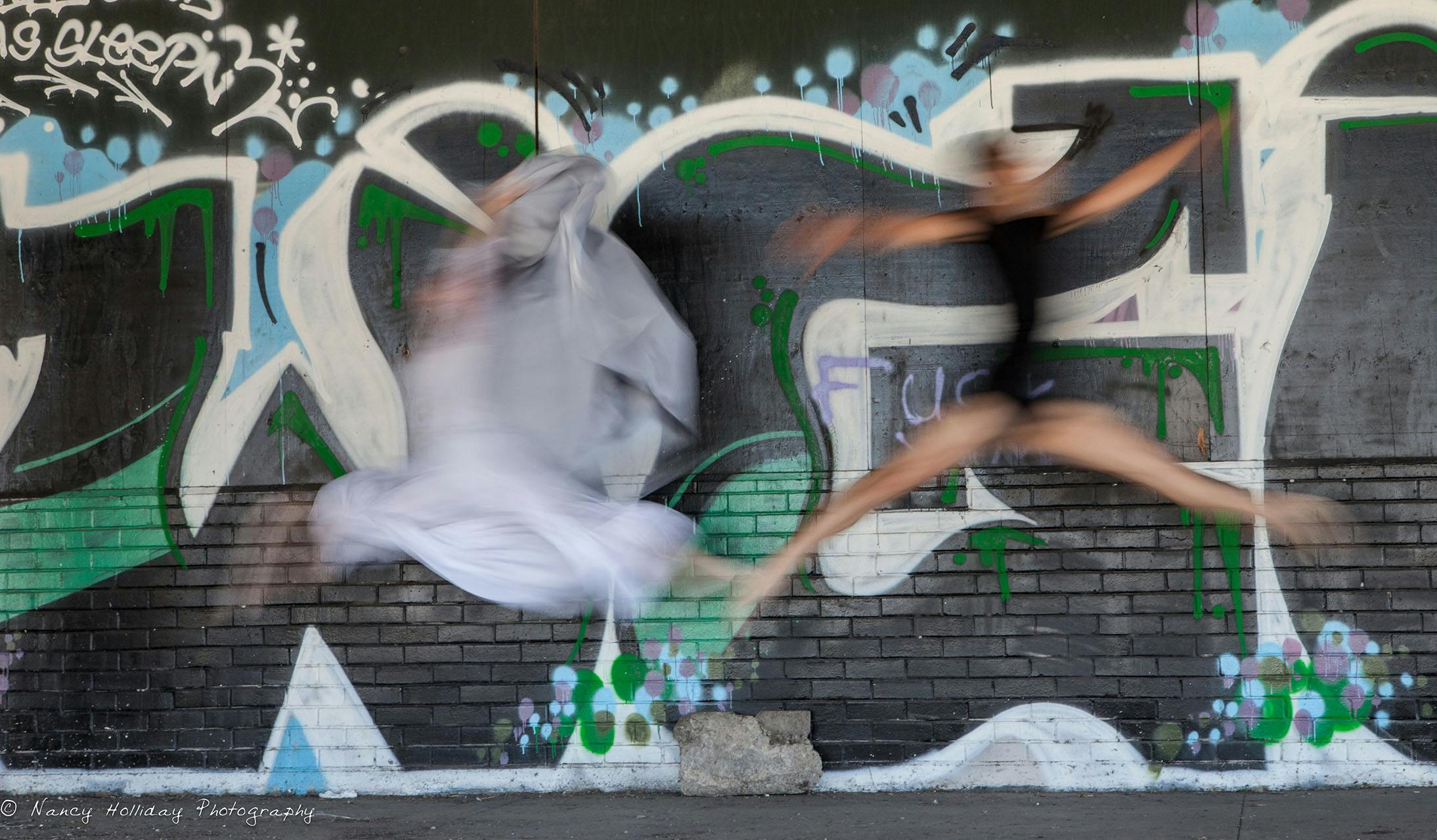Dancing thru Graffiti #1 Oakland Train Station