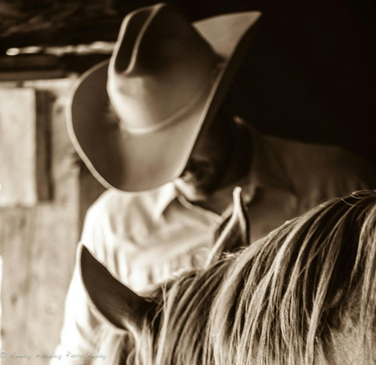 Absaroka Cowboy with his horse